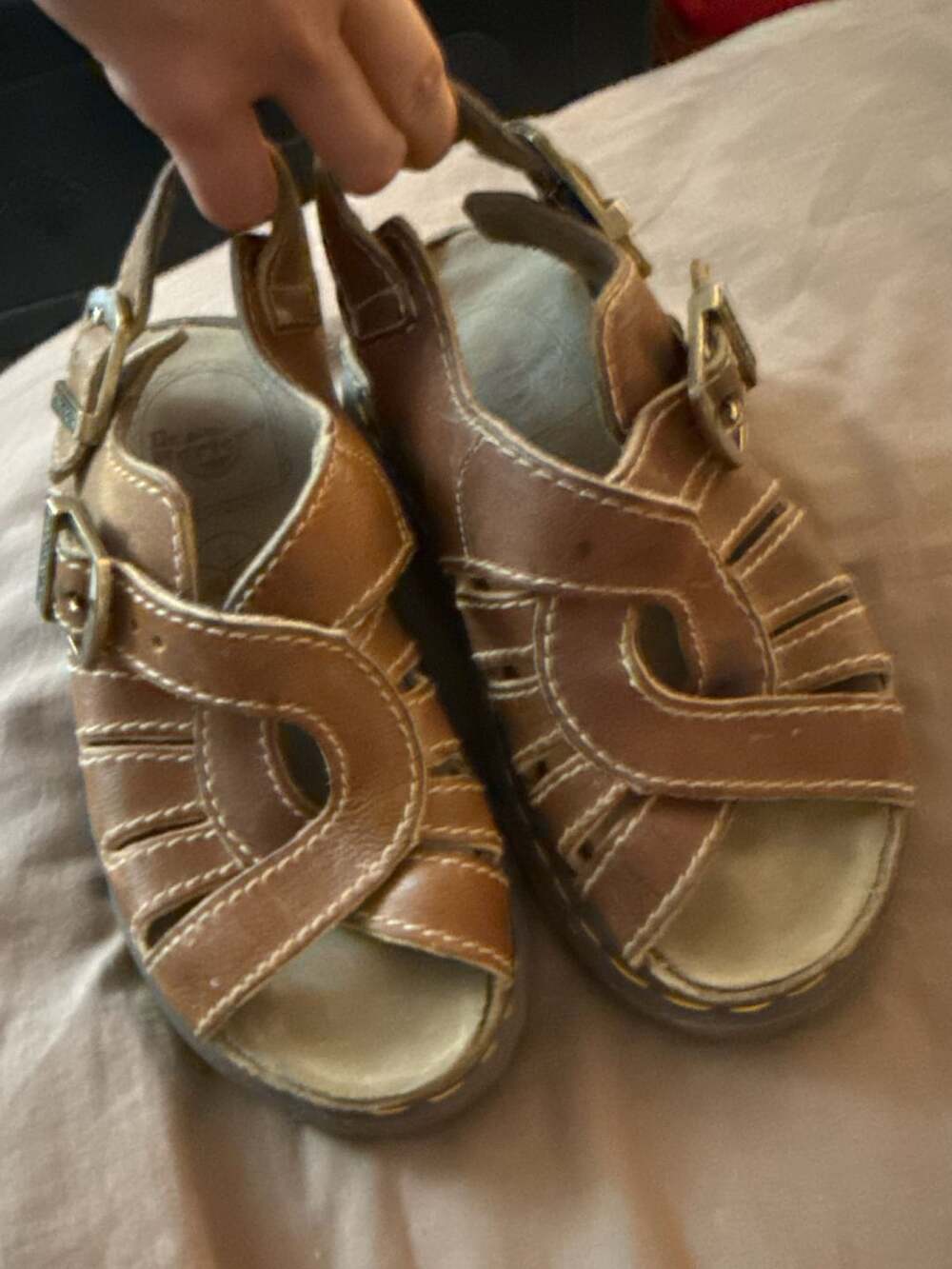 Dr. Martens Vintage Brown Leather Fisherman Sandals Size UK 5